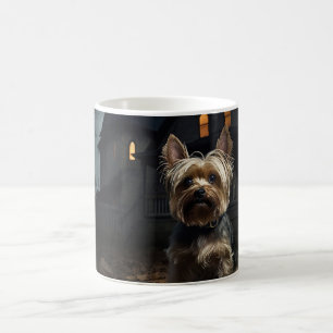 Caneca De Café Yorkshire Terrier Halloween Assustador