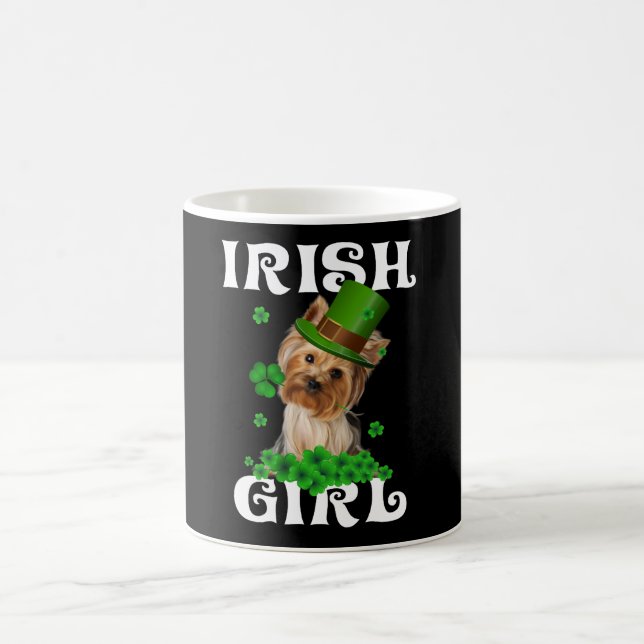 Caneca De Café Yorkshire Terrier Patrick's Day Gift Para Ele (Centro)