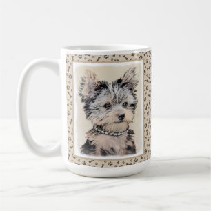Caneca De Café Yorkshire Terrier Puppy Pintura Original