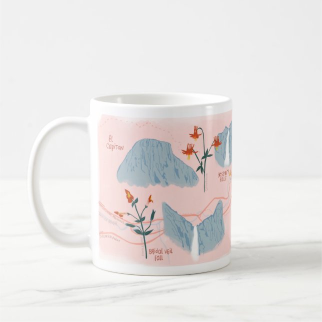 Caneca De Café Yosemite National Park Mug a rosa (Esquerda)