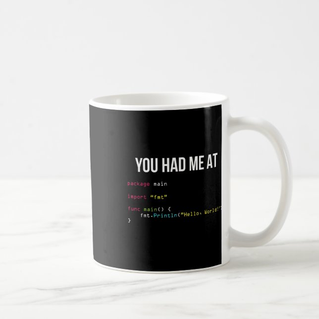 Caneca De Café You Had Me At Hello World Coding Cool Gaming Chris (Direita)