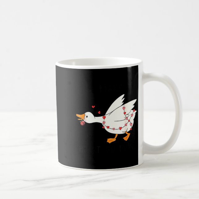 Caneca De Café You Make My Heart Go Honk Funny Goose Valentine  (Direita)