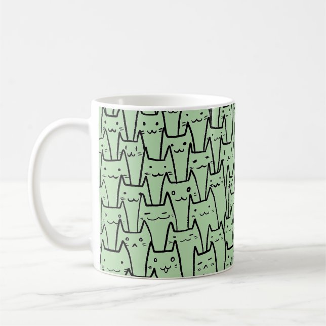 Caneca De Café You’ve Cat to Be Kitten Me Right Meow – Sage (Esquerda)
