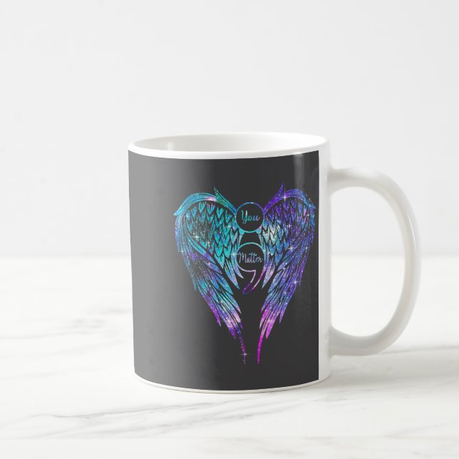 Caneca De Café You Wings Suicide Prevention Awareness (on Back)  (Direita)