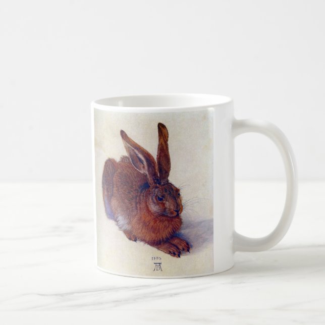 Caneca De Café Young Hare by Albrecht Durer, Renaissance Fine Art (Direita)