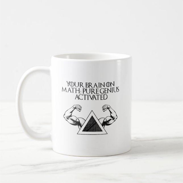 Caneca De Café Your Brain On Math Pure Genius Activated (Esquerda)
