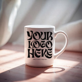 Caneca De Café Your Business Logo and Text Simple 2 side