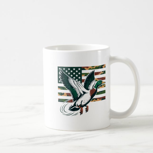 Caneca De Café Youth Camo Mallard Duck Hunting Camouflage America (Direita)