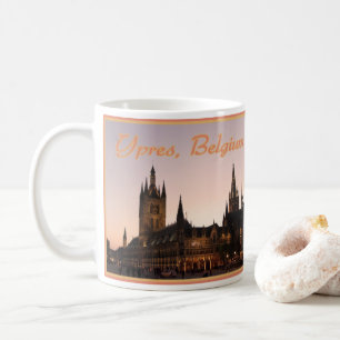 Caneca De Café Ypres Cloth Hall, Bélgica por Night
