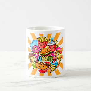 Caneca De Café Yummy Fast Comida