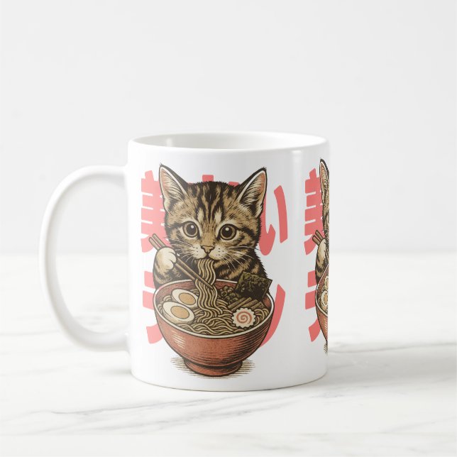 Caneca De Café Yummy Ramen Kitten (Esquerda)
