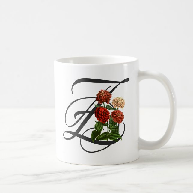 Caneca De Café Z inicial, Zinnia Café Mug (Direita)