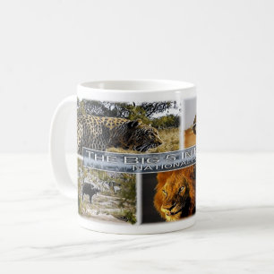 CANECA DE CAFÉ ZA * ÁFRICA DO SUL - O GRANDE 5 EM KRUGER N. P.