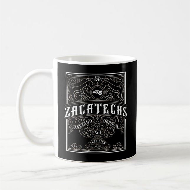 Caneca De Café Zacatecas México Insignia Con La Aguila De Hecho E (Esquerda)