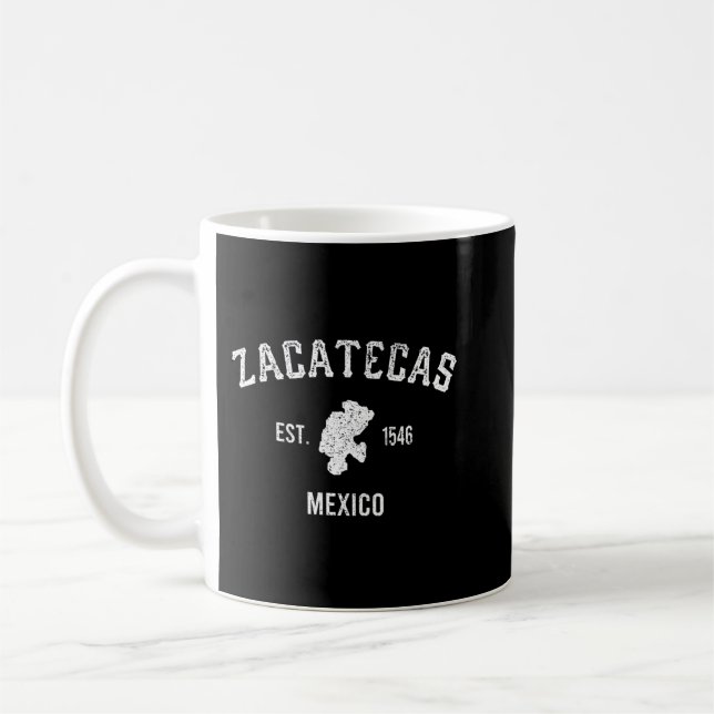 Caneca De Café Zacatecas México Mapa Est. 1546 Estado De Zacateca (Esquerda)