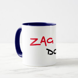 Caneca de café Zag Dog Navy Trim
