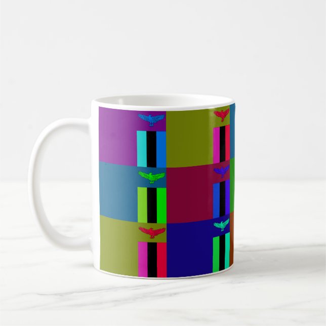 Caneca De Café Zâmbia Multihue Flags Mug (Esquerda)