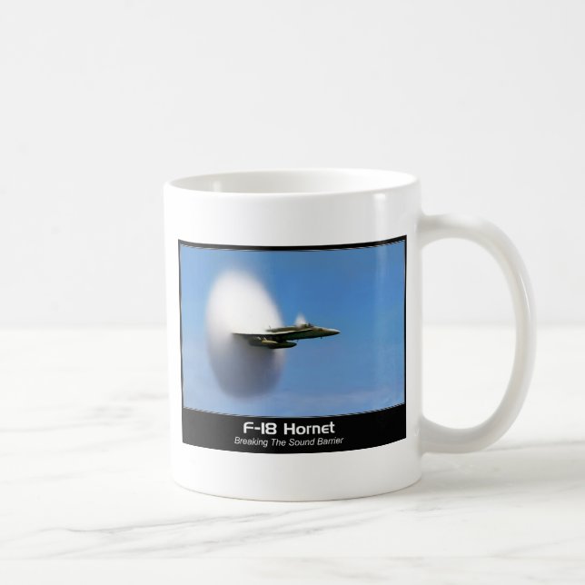 Caneca De Café Zangão do boom sónico F-18 (Direita)