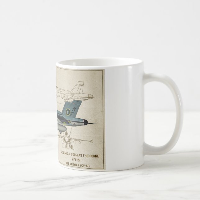 Caneca De Café Zangão F-18 (Direita)