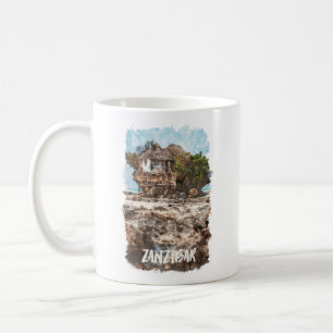 Caneca De Café Zanzibar Africa Watercolor