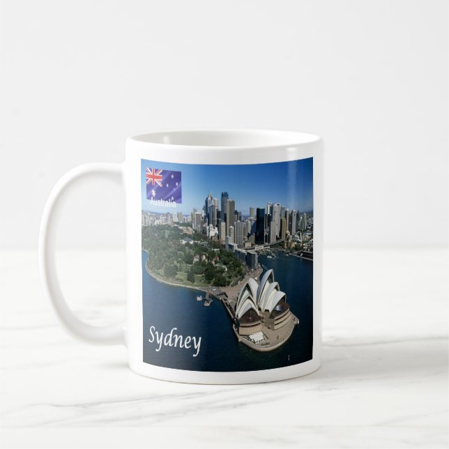 Caneca De Café zAU026 SYDNEY Austrália, Ópera House, (Esquerda)
