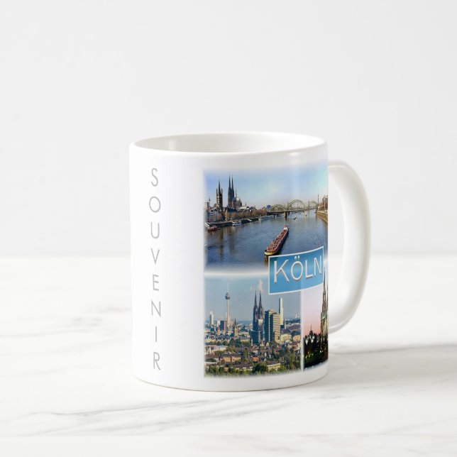 Caneca De Café zDE025 COLOGNE KÖLN Alemanha, Europa (Frente Esquerda)