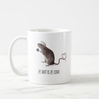Caneca De Café Ze Rat é Ze Cook - Ratouille inspirada