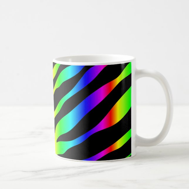 Caneca De Café zebra arco-íris (Direita)
