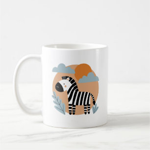 Caneca De Café Zebra Escandinava Impressionada