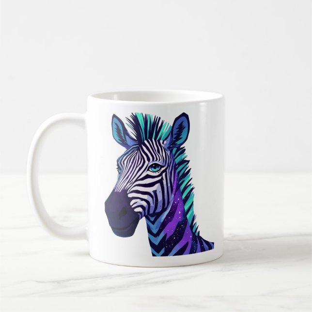 Caneca De Café Zebra Espacial (Esquerda)