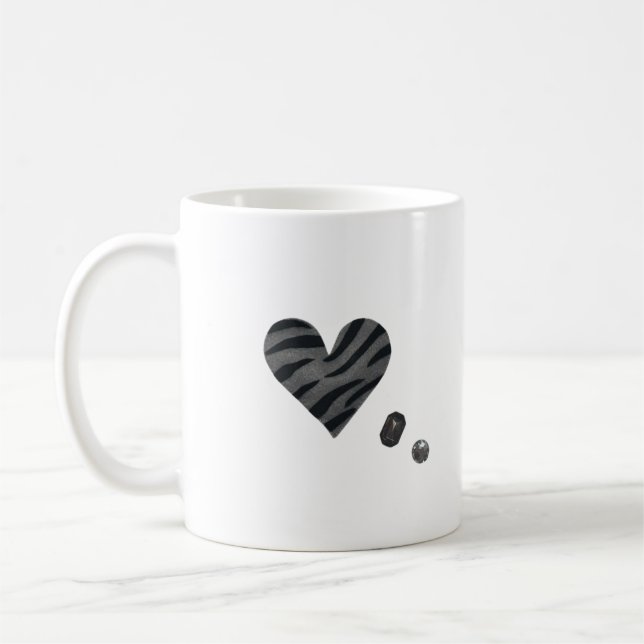 Caneca De Café Zebra-heart (Esquerda)