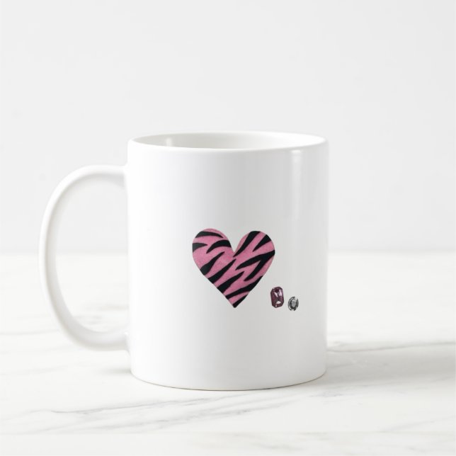 Caneca De Café Zebra-heart (Esquerda)