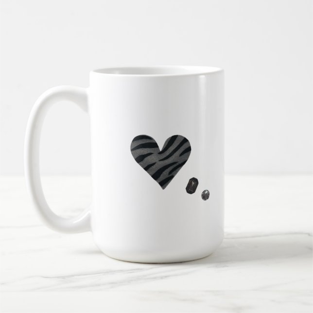 Caneca De Café Zebra-heart (Esquerda)