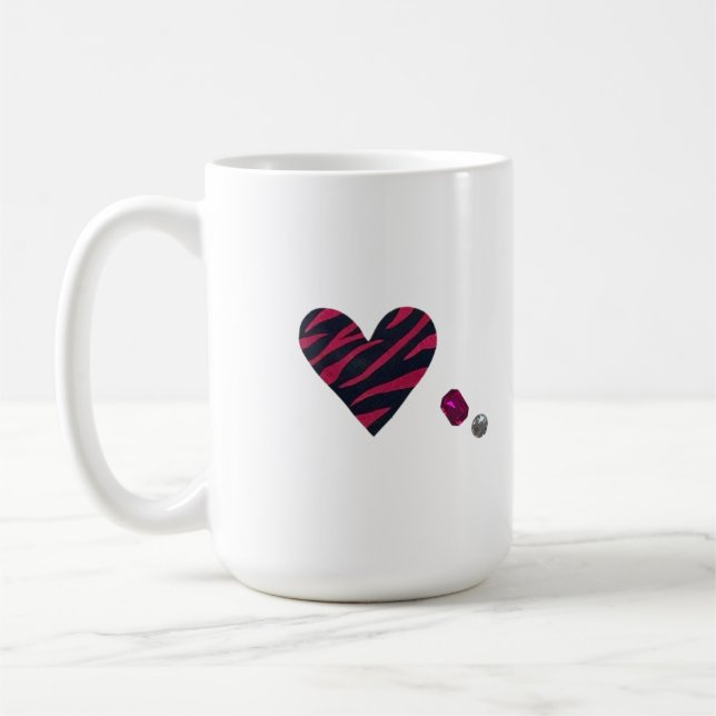 Caneca De Café Zebra-heart (Esquerda)