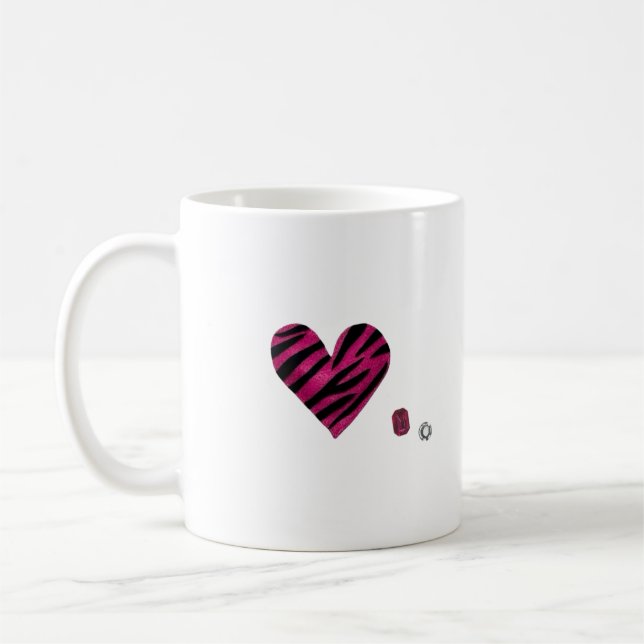 Caneca De Café Zebra-heart (Esquerda)