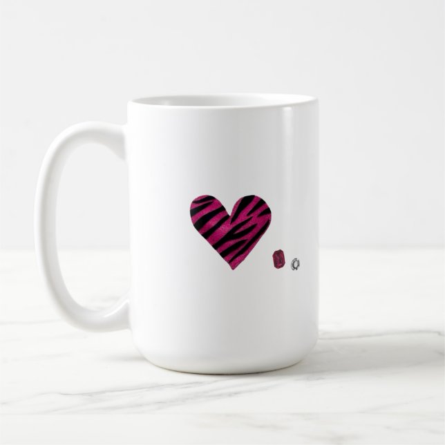 Caneca De Café Zebra-heart (Esquerda)