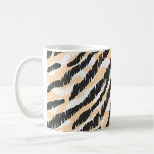 Caneca De Café Zebra Leopardo Escrivora: Pele de Vintagem
