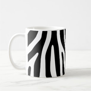 Caneca De Café Zebra listra padrão preto & branco + suas ideias