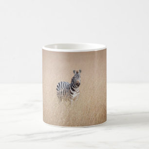 Caneca De Café Zebra na grama alta