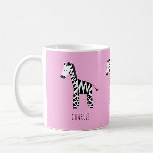 Caneca De Café Zebra Pink