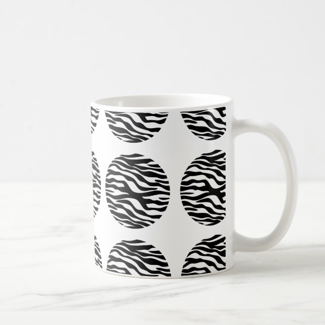 Caneca De Café Zebra Print Bolinhas Mug (Direita)