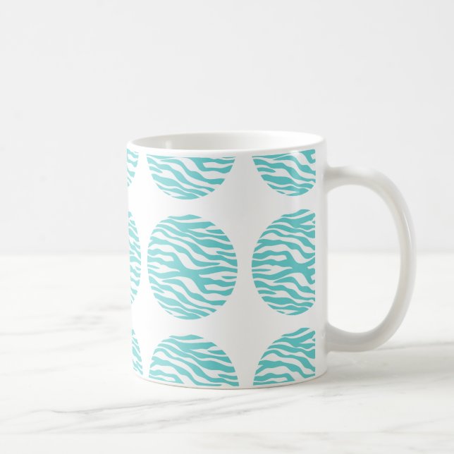Caneca De Café Zebra Print Bolinhas Mug (Direita)