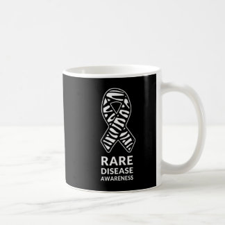 Caneca De Café Zebra Ribbon Awareness Rare Disease Minimalist T-S