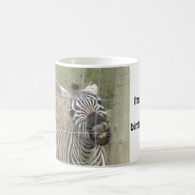 Caneca De Café Zebra Sorrindo Engraçado (Centro)