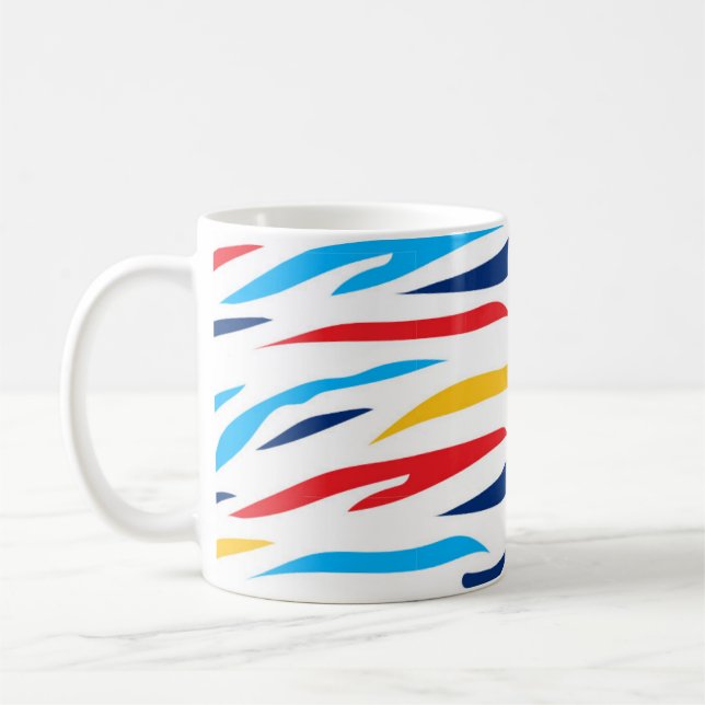 Caneca De Café Zebra Stripes coloridas (Esquerda)