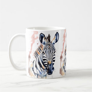 Caneca De Café Zebra Willife & Nature - Conjunto de Cores de Água