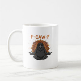 Caneca De Café Zen Crow F Caw F Raven Fcawf Meditação Funny Yoga