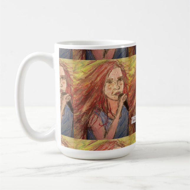 Caneca De Café Zen Rocker Girl art (Esquerda)
