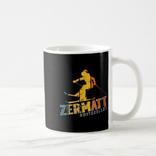 Caneca De Café Zermatt Alpes Suíços Esqui Alpino Suíça Montanha