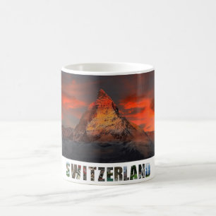Caneca De Café Zermatt Matterhorn Suiça Suiça Alps Sunset